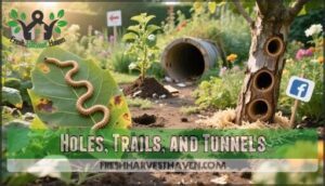 holes, trails, and tunnels