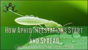 how aphid infestations start and spread