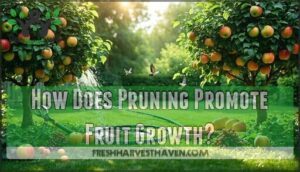how does pruning promote fruit growth