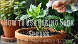 how to use baking soda sprays