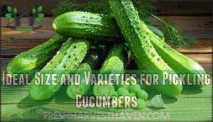 ideal size and varieties for pickling cucumbers