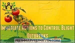 immediate actions to control blight outbreaks