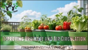 improving drainage and air circulation
