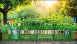 in-ground and raised bed options
