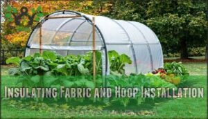 insulating fabric and hoop installation