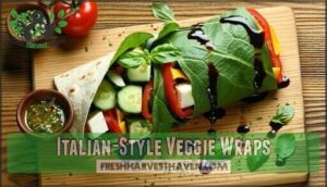 italian-style veggie wraps