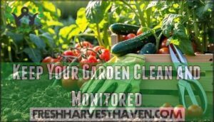 keep your garden clean and monitored