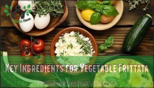 key ingredients for vegetable frittata