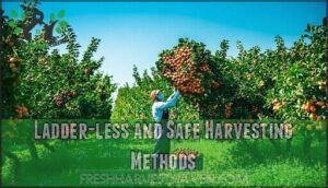 ladder-less and safe harvesting methods