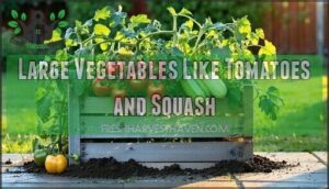 large vegetables like tomatoes and squash