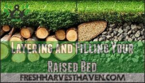 layering and filling your raised bed
