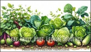 leaf, fruit, root, legume sequence