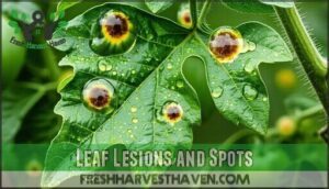 leaf lesions and spots