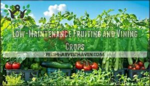 low-maintenance fruiting and vining crops
