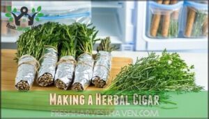 making a herbal cigar