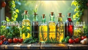 making herb-infused oils and vinegars