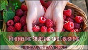 minimizing bruising and crushing