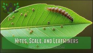 mites, scale, and leafminers