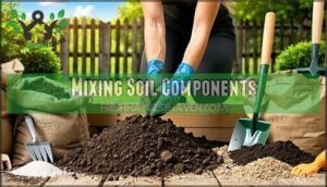mixing soil components