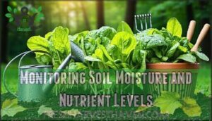 monitoring soil moisture and nutrient levels