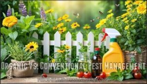 organic vs. conventional pest management