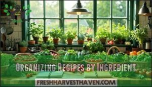 organizing recipes by ingredient