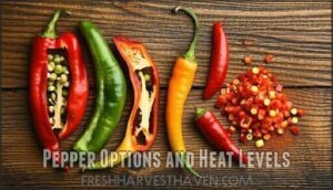 pepper options and heat levels