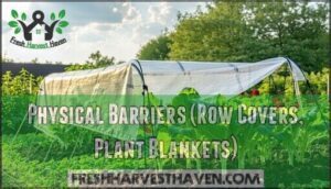 physical barriers (row covers, plant blankets)