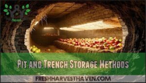 pit and trench storage methods