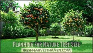 planning for mature tree size