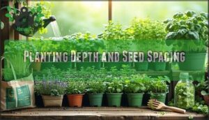 planting depth and seed spacing