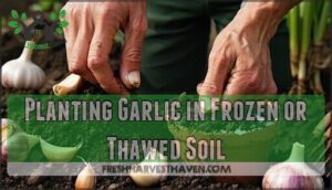 planting garlic in frozen or thawed soil