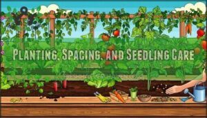 planting, spacing, and seedling care