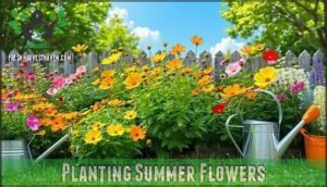 planting summer flowers