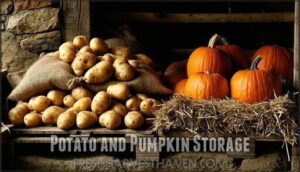 potato and pumpkin storage