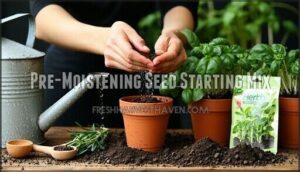 pre-moistening seed starting mix