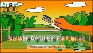 preparing containers for planting