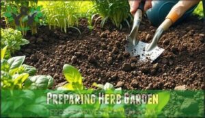 preparing herb garden