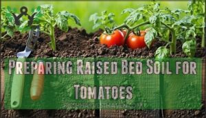preparing raised bed soil for tomatoes