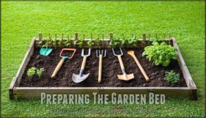 preparing the garden bed