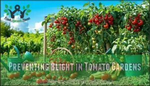 preventing blight in tomato gardens