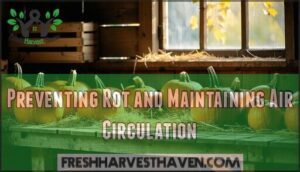 preventing rot and maintaining air circulation
