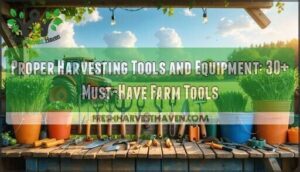 proper harvesting tools and equipment