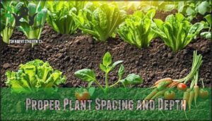 proper plant spacing and depth