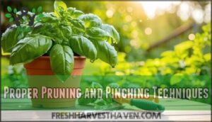 proper pruning and pinching techniques