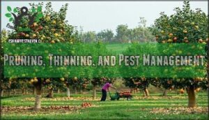 pruning, thinning, and pest management