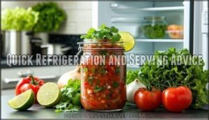 quick refrigeration and serving advice