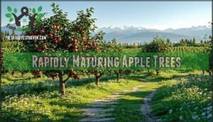 rapidly maturing apple trees