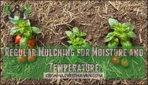 regular mulching for moisture and temperature