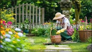 regular weeding and debris removal